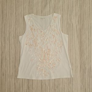 Cold Water Creek sleeveless sequin shirt